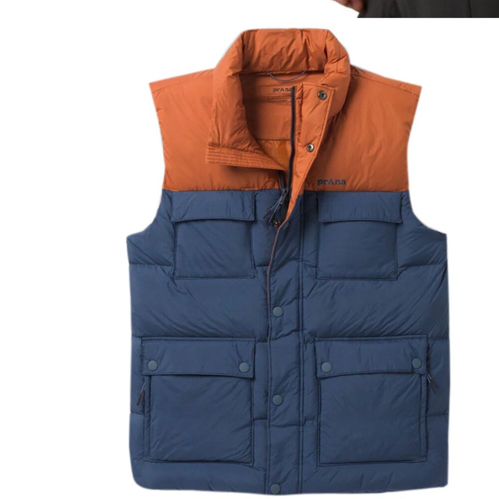 prAna - Red Slate Vest - Dark Sky Colorblock - Size M